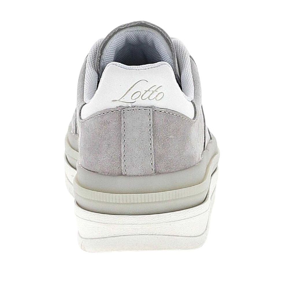 Lotto Womens/Ladies Suede Low Cut Platform Sneakers / Mushroom - Picture 2 of 4